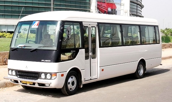 20 Seater Mitsubishi Rosa Bus Booking Delhi, Minibus Rental Service India